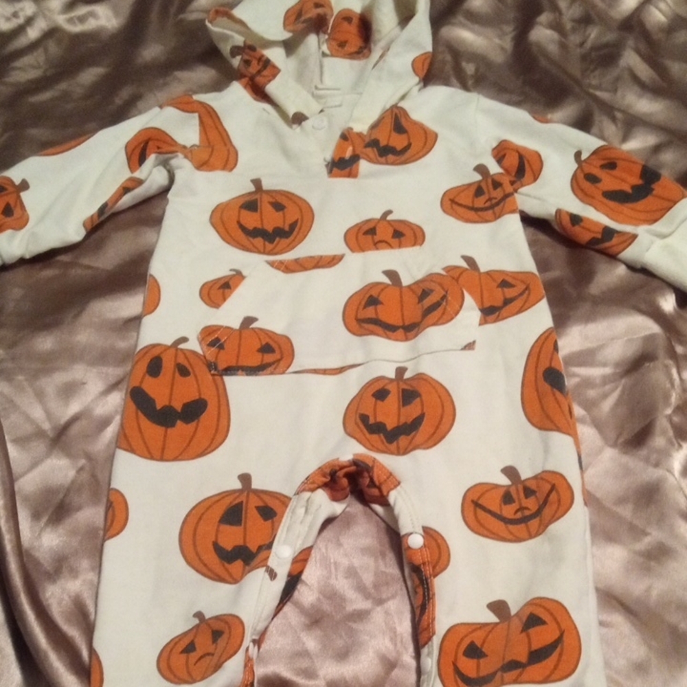 Pumpkin Print Kids Bodysuit
